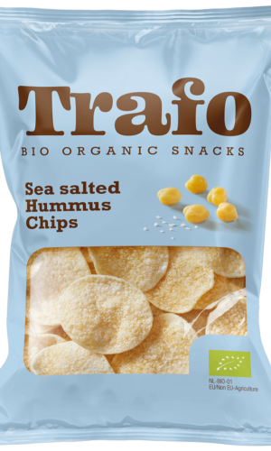 CHIPSY Z CIECIERZYCY Z SOLĄ MORSKĄ BIO 75 g - TRAFO