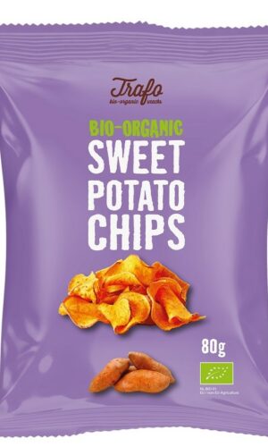 CHIPSY Z BATATÓW SMAŻONE NA OLEJU SŁONECZNIKOWYM BIO 80 g - TRAFO
