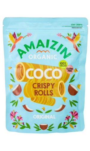 RURKI WAFLOWE KOKOSOWE BEZGLUTENOWE BIO 140 g - AMAIZIN