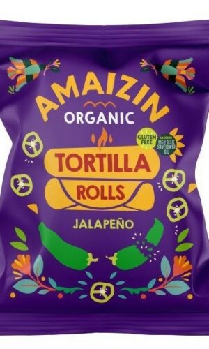 CHIPSY TORTILLA KUKURYDZIANE O SMAKU JALAPENO BEZGLUTENOWE BIO 100 g - AMAIZIN