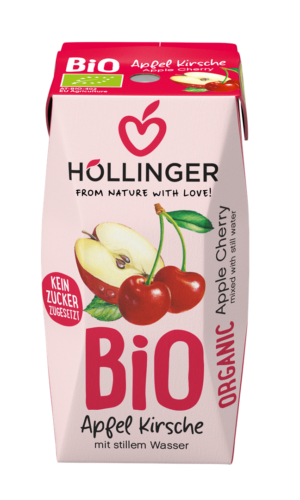 NEKTAR JABŁKOWO - WIŚNIOWY BEZ DODATKU CUKRÓW BIO 200 ml - HOLLINGER
