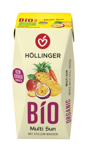 NEKTAR WIELOOWOCOWY + MARCHEW BEZ DODATKU CUKRÓW (MULTI SUNRISE) BIO 200 ml - HOLLINGER