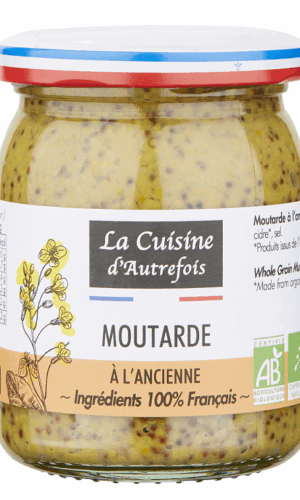 MUSZTARDA FRANCUSKA BIO 210 g -  LA CUISINE D AUTREFOIS