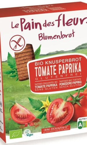 PIECZYWO CHRUPKIE POMIDOROWO - PAPRYKOWE BEZGLUTENOWE BIO 150 g - LE PAIN DES FLEURS