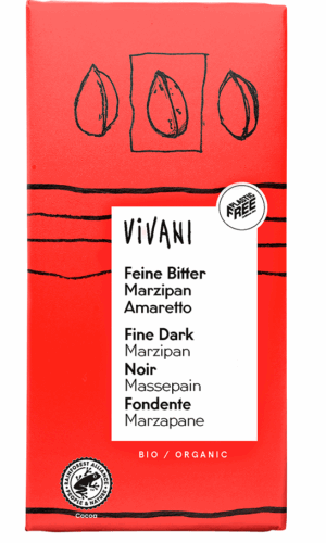 CZEKOLADA GORZKA Z NADZIENIEM MARCEPAN - AMARETTO BIO 100 g - VIVANI